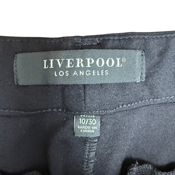 EUC Women's LIVERPOOL Kelsey Trouser Stretch Ponte‎ Pant Black | Size 10/30 P - Picture 7 of 10